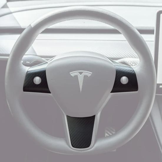 TESLA MODEL Y MAT KARBON DİREKSİYON KAPLAMASI